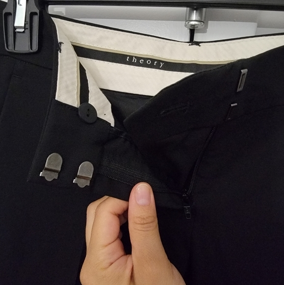 Pre-owned Theory Women's Full Length Pants, Size 00, Black - Picture 11 of 13